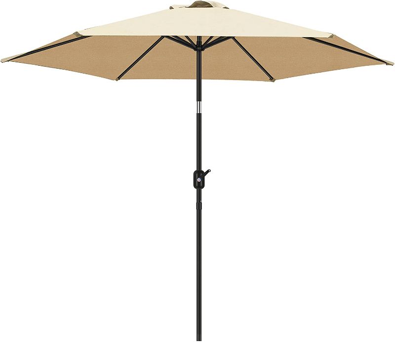 Photo 1 of FRUITEAM 9Ft Patio Umbrella (Beige)