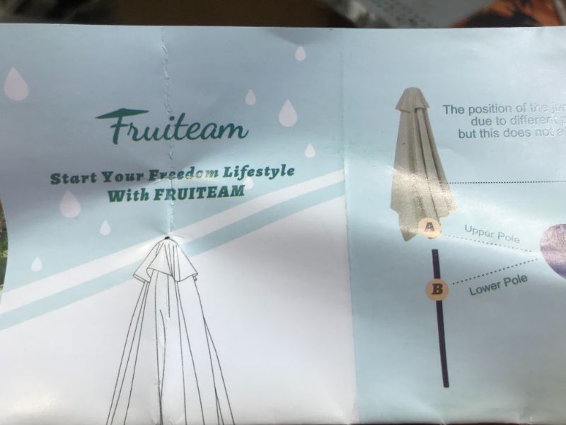 Photo 3 of FRUITEAM 9Ft Patio Umbrella (Beige)