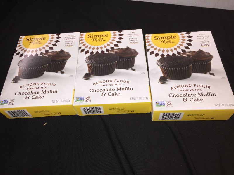 Photo 2 of 3 PACK Simple Mills Gluten Free Chocolate Muffin & Cake Almond Flour Baking Mix - 11.2oz 11/20/2021