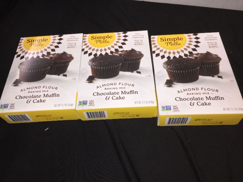 Photo 1 of 3 PACK Simple Mills Gluten Free Chocolate Muffin & Cake Almond Flour Baking Mix - 11.2oz 11/20/2021