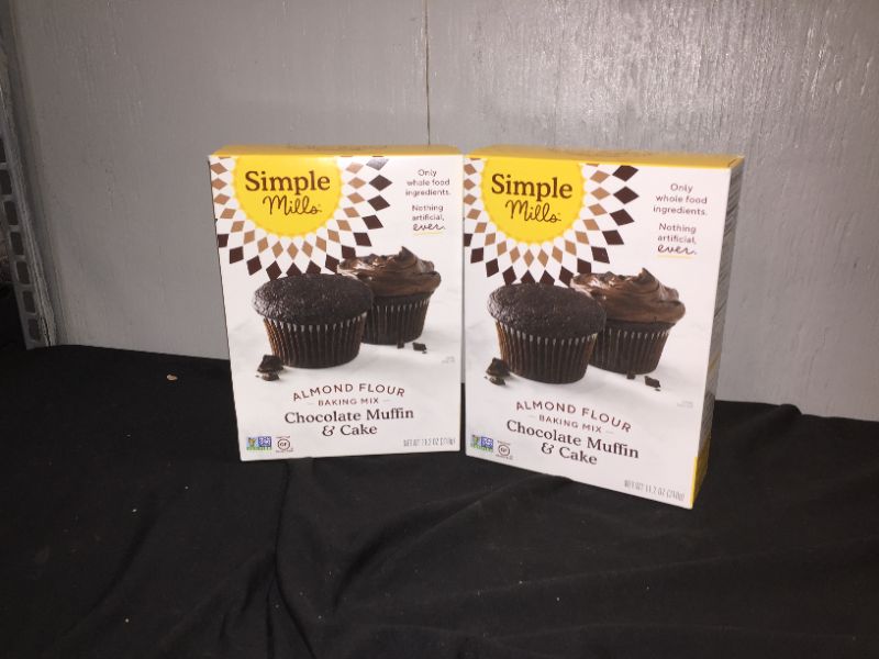 Photo 1 of 2 PACK Simple Mills Gluten Free Chocolate Muffin & Cake Almond Flour Baking Mix - 11.2oz 11/20/2021