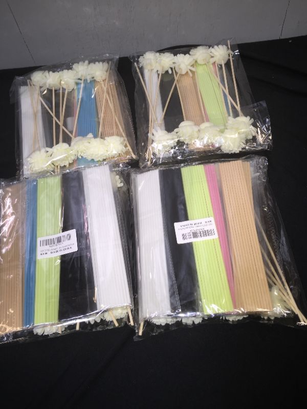 Photo 2 of 4 PACKS 110PCS 7.87Inch Reed Diffuser Sticks, Fiber Reed Diffuser Replacement Refill Sticks, Aroma Diffuser Sticks, Flowers Diffuser Sticks Assortment Kit,for Scent Diffuser in Home,Office, Spa and Bed Room
