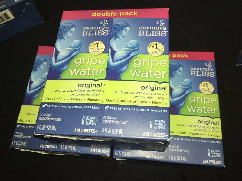 Photo 1 of 3 PACK Mommy's Bliss Original Gripe Water, Gas and Colic Relief, Gentle and Safe, Made for Infants, 2 Weeks+, 8 Fl Oz (2 Bottles)
