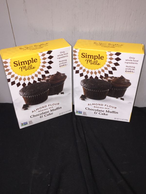 Photo 1 of 2 PACK Simple Mills Gluten Free Chocolate Muffin & Cake Almond Flour Baking Mix - 11.2oz 11/20/2021