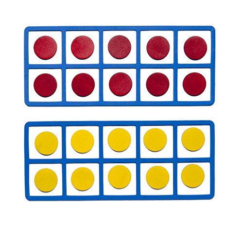 Photo 1 of 2 PACKS LEARNING ADVANTAGE Giant Magnetic Foam Ten Frames - In Home Learning Manipulative for Early Math - 2 Frames with 20 Disks - Teach Number Concepts, Addition and Subtraction
