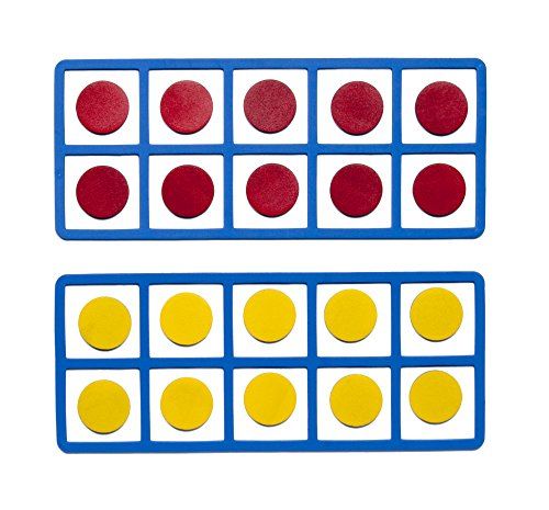 Photo 1 of 2 PACKS LEARNING ADVANTAGE Giant Magnetic Foam Ten Frames - In Home Learning Manipulative for Early Math - 2 Frames with 20 Disks - Teach Number Concepts, Addition and Subtraction