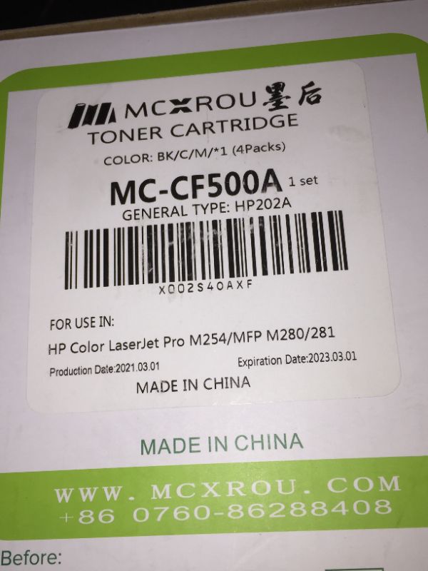 Photo 3 of GENERIC TONER CARTRIDGES FOR HP COLOR LASERJET PRO SEE PICTURE FOR MODELS