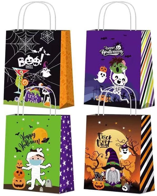 Photo 1 of 12 PACK HALLOWEEN BAGS FOR CANDY 4 DESIGNS