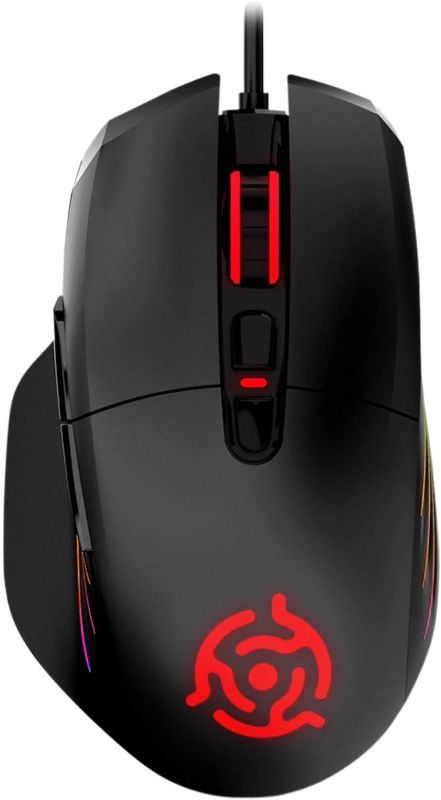 Photo 1 of Gaming Mouse, GM21 Wired Gaming Mouse , Braided Cable, 10000 DPI, 8 Programmable Buttons Customizable RGB LEDs Comfortable Ergonomic Mouse, PC Computer mouse for Laptop Desktop Gaming Supports Windows
