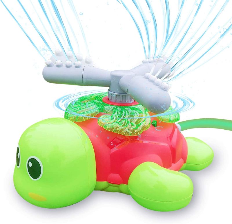 Photo 1 of Hellimo Sprinkler Toys for Kids and Toddlers Summer Outdoor Water Toy for 3-8 Year Old Kid Outside Yard and Lawn Backyard Games with Turtle for 4 5 6 7 Ages Boys and Girls Birthday Gifts
