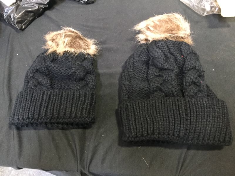 Photo 1 of 2 PACK HATS FOR ADULT AND CHILD MATCHING BEANIES