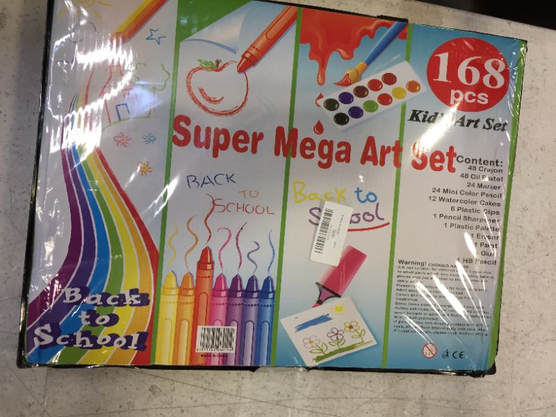 Photo 2 of 168 Piece Art Set,Painting & Drawing Supplies Kit with Portable Art Box,Oil Pastels, Crayons, Colored Pencils, Markers, Watercolor Cakes Inspiration & Creativity Coloring Art Set
