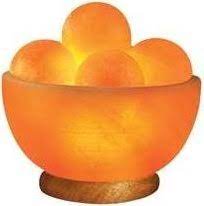 Photo 1 of 3 pack of WBM Himalayan Light # 1328 Fire bowl Himalayan Salt Lamp with 6 Massage Crystal