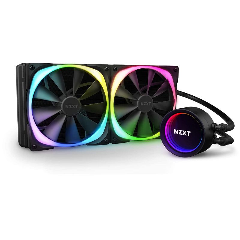 Photo 1 of NZXT Kraken X63 RGB 280mm - RL-KRX63-R1 - AIO RGB CPU Liquid Cooler - Rotating Infinity Mirror Design - Improved Pump - Powered By CAM V4 - RGB Connector - Aer RGB V2 140mm Radiator Fans (2 Included)
