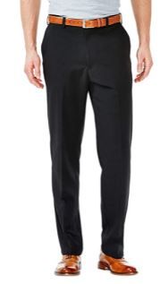 Photo 1 of Haggar Men's Cool 18 Stria Hidden Expandable Waistband Plain Front Pant
40Wx30L
