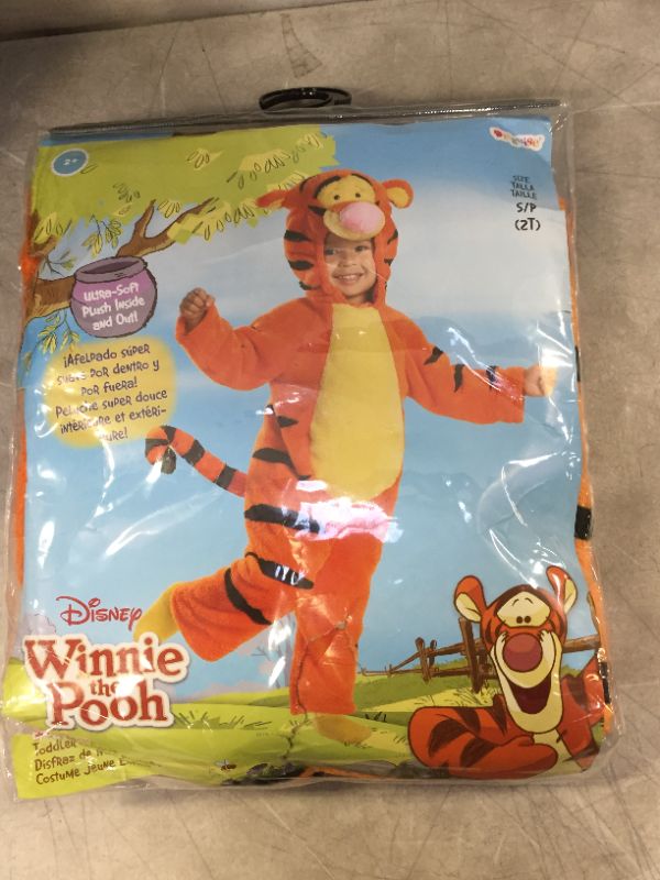 Photo 2 of Tigger Deluxe Two-Sided Plush Jumpsuit Costume - Small (2T)
