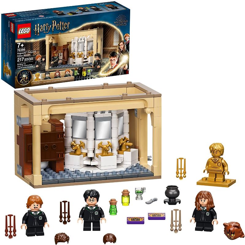 Photo 1 of LEGO Harry Potter Hogwarts: Polyjuice Potion Mistake 76386 Bathroom Building Kit with Minifigure Transformations; New 2021 (217 Pieces)
