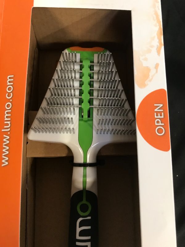 Photo 2 of **DAMAGE TO PACKAGING BUT ITEM IS FINE***LUMO: All-in-one Self-Cleaning Pro Grooming Tool for Dogs and Cats - Gently Detangle Knots & Remove Loose Undercoat – Deshed 2X Faster Safely Without Blade & Naturally Sheen - Pets Love It
