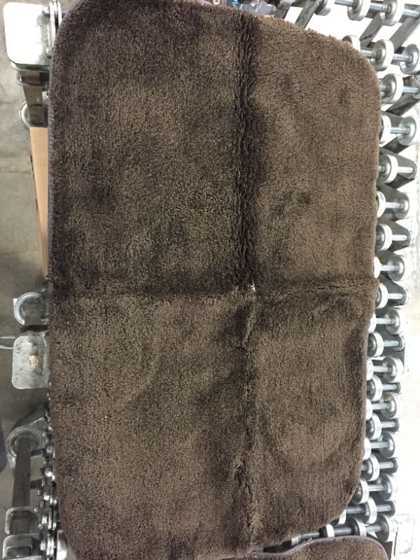 Photo 1 of Garland Traditional Nylon 3-Piece Washable Bathroom Rug Set, Brown