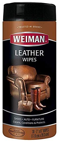 Photo 1 of 2 PACK Weiman Wipes-Non Toxic Clean Condition UV Protection Help Prevent Cracking or Fading of Leather Couches, Car Seats, Shoes, Purses, Clear 30 Count (Limited Edition)

