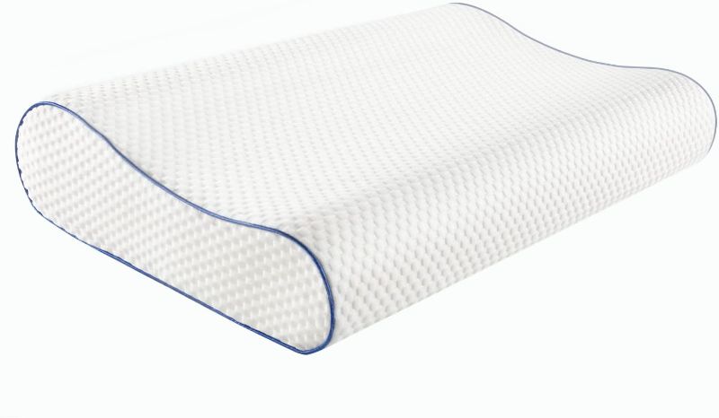 Photo 1 of Enther Adjustable Memory Foam Pillow Pain Relief, Headaches, and Neck Support with Washable Cover for Side, Back and Stomach Sleepers CertiPUR-US, White