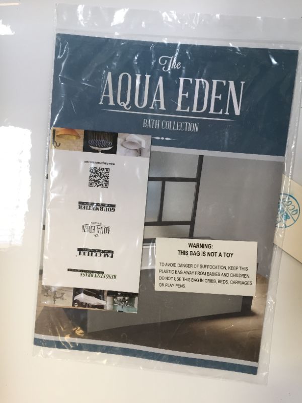 Photo 4 of Aqua Eden 60 Acrylic Alcove Bathtub with Left Hand Drain and Overflow Hole, White