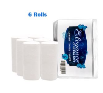 Photo 1 of 2---Haswue 6 Rolls Toilet Paper Soft Strong Toilet Tissue Home Kitchen 3-Ply for Daily Use
