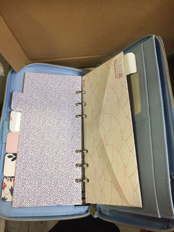 Photo 1 of 8 X 5 INCH WOMENS LIGHT BLUE WALLET / ORGANIZER AND PLANNER 