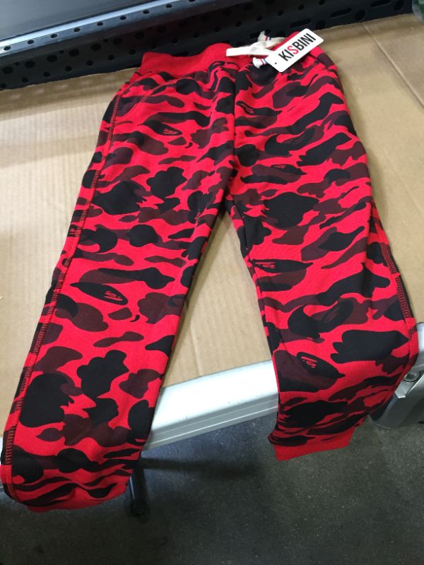 Photo 2 of KISBINI Boy's Cotton Camouflage Sweatpants Sports Pants Joggers for Children Kids Size 150 
