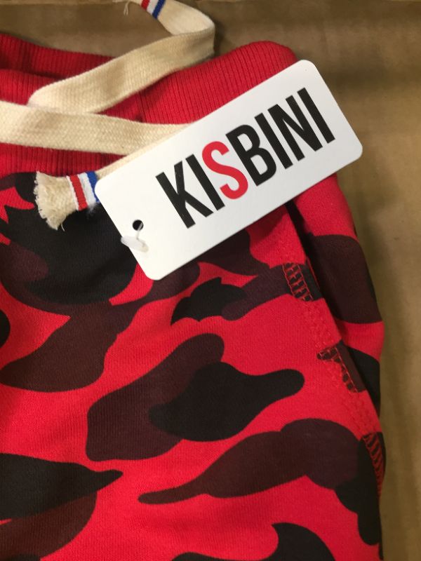 Photo 3 of KISBINI Boy's Cotton Camouflage Sweatpants Sports Pants Joggers for Children Kids Size 150 
