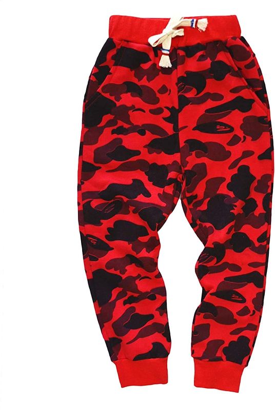 Photo 1 of KISBINI Boy's Cotton Camouflage Sweatpants Sports Pants Joggers for Children Kids Size 150 
