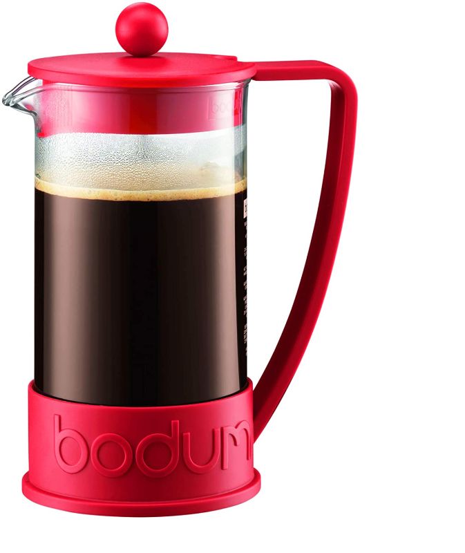 Photo 1 of Bodum 1-Liter 8-Cup Coffee Make Brazil French Press, 34 oz, Red
