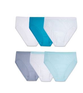 Photo 1 of Fruit of the Loom Women's Assorted Cotton Hi-Cut Underwear, 6-Pack
