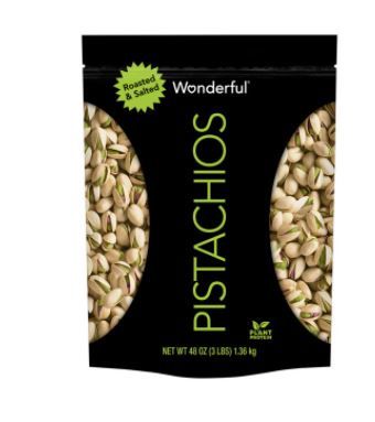 Photo 1 of Wonderful Pistachios, Roasted & Salted, 48 Ounce Resealable Pouch best by aug/2022
