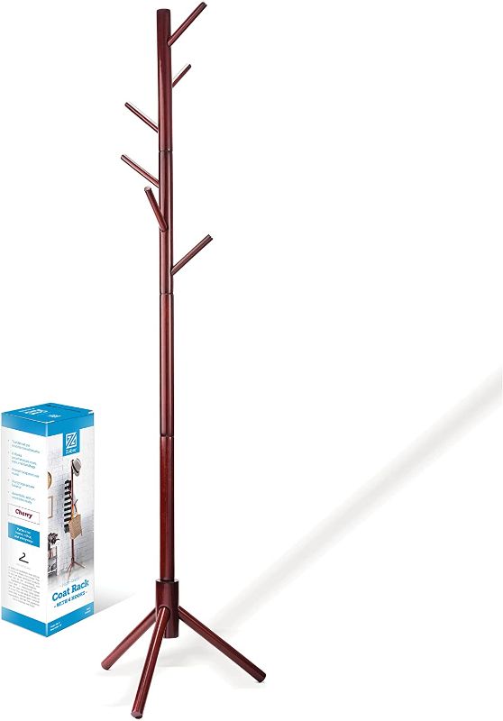 Photo 1 of High-grade Wooden Tree Coat Rack Stand, 6 Hooks - Super Easy Assembly No Tools -
