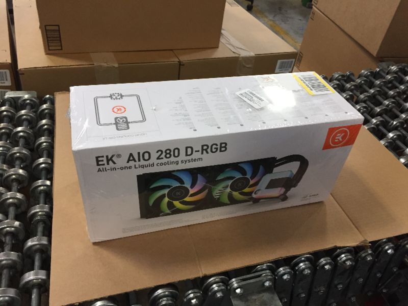 Photo 3 of EK 280mm AIO D-RGB All-in-One CPU Liquid Cooler with EK-Vardar High-Performance PMW Fans, Water Cooling Computer Parts, 140mm Fan, Intel 115X/1200/2066, AMD AM4
