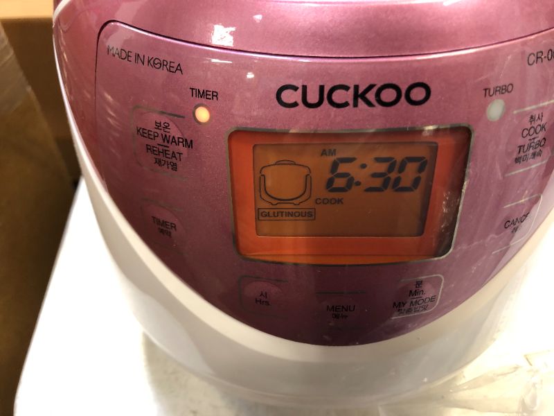 Photo 3 of Cuckoo Micom Rice Cooker & Warmer & Warmer – 9 Built-in Programs, White/GABA, Mixed/Brown, Porridge, Steam, Slow-Cook, and My Mode [16 Flavors and Textures], 6 Cups, Pink
