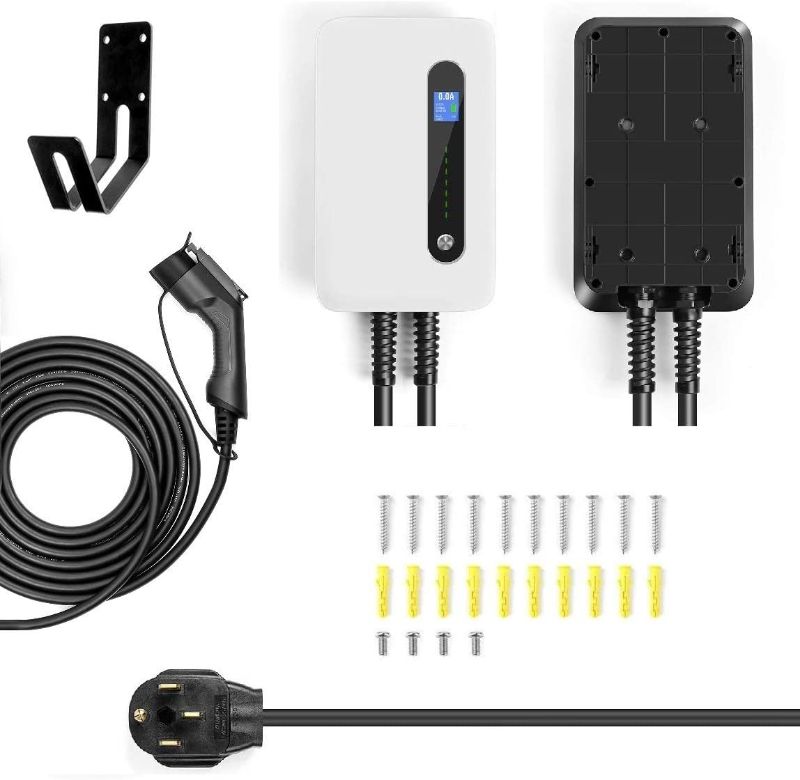 Photo 1 of Lectron 240V 40 Amp Level 2 Electric Vehicle (EV) Charging Station, with 20ft/6m J1772 Cable and NEMA 14-50 Plug - EVSE 9.6kW - Compatible with All SAE J1772 Electric Vehicles
