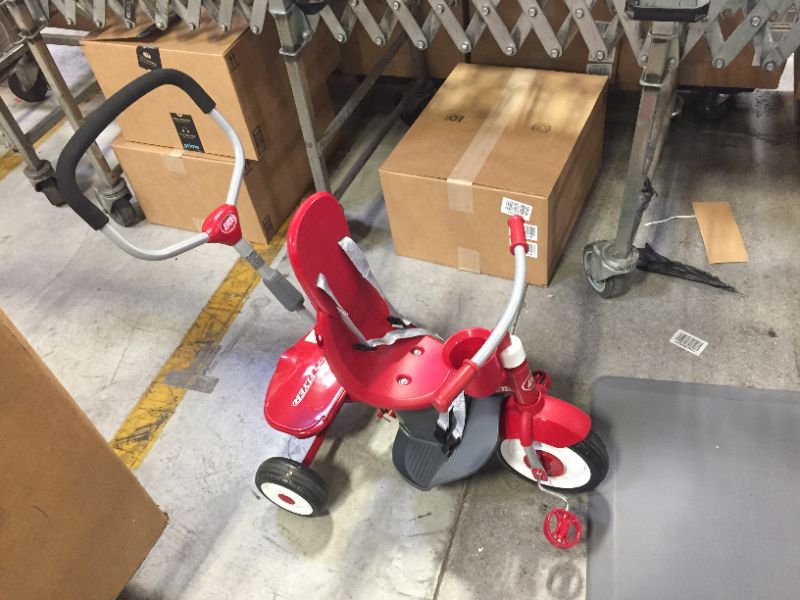 Photo 3 of Radio Flyer 4-in-1 Stroll 'N Trike, Red Toddler Tricycle for Ages 1 Year -5 Years, 19.88" x 35.04" x 40.75"
