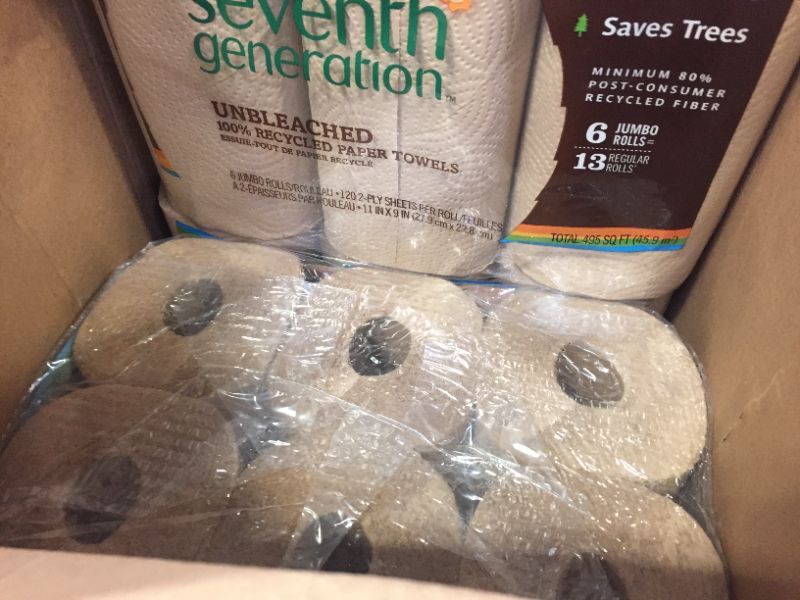 Photo 2 of Seventh Generation Jumbo Unbleached Recycled Paper Towel - 6 Rolls per Pack - 4 Packs per case.4
