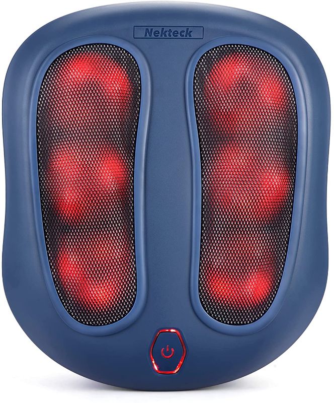 Photo 1 of Nekteck Foot Massager with Heat, Shiatsu Heated Electric Kneading Foot Massager Machine for Plantar Fasciitis, Built-in Infrared Heat Function and Power Cord?Blue)
