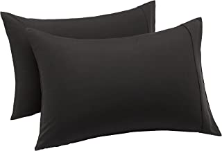 Photo 1 of Amazon Basics Lightweight Super Soft Easy Care Microfiber Pillowcases - 2-Pack, Standard, Black