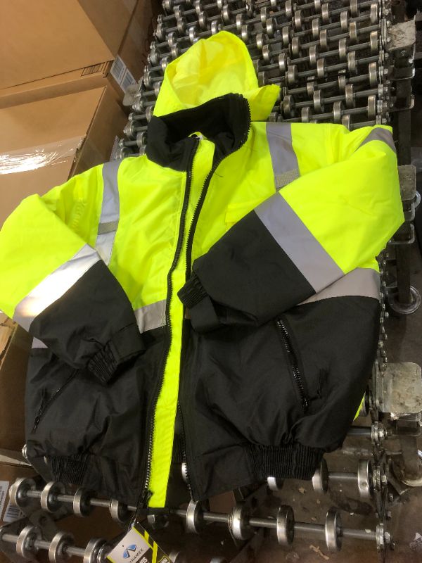 Photo 1 of Hi-Vis Lime Bomber Jacket with Quilted Lining- Size Extra Large