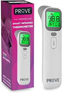 Photo 1 of Prove Multifunction Infrared Thermometer | 4-in-1 Infrared Thermometer |Color Changing Fever Indicator
1 Count (Pack of 1)