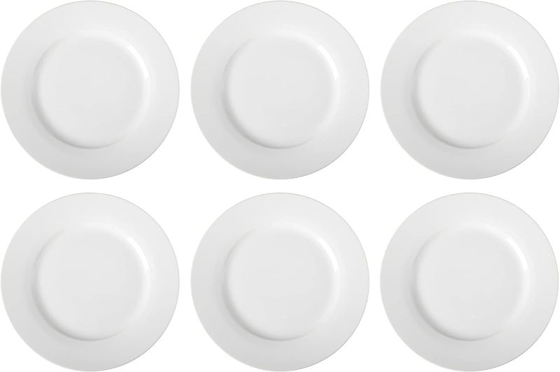 Photo 1 of 6-Piece White Dinner Plate Set