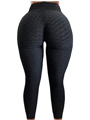 Photo 1 of 2 pack Leggings for Women Butt Lifting Leggings Workout Scrunch Seamless Leggings High Waisted Booty Pants SIZE LARGE