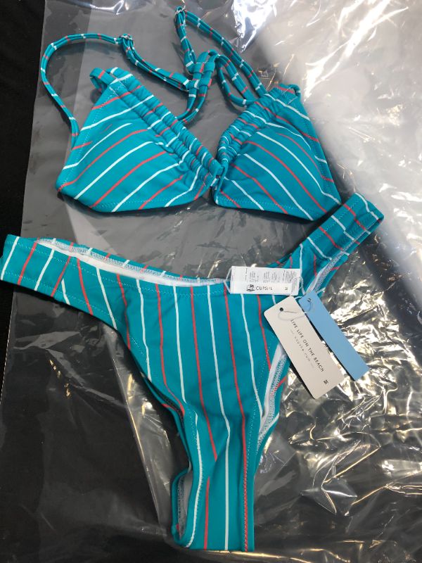 Photo 1 of cupshe women's bikini swimsuit 2 piece bathing suit SIZE MEDIUM