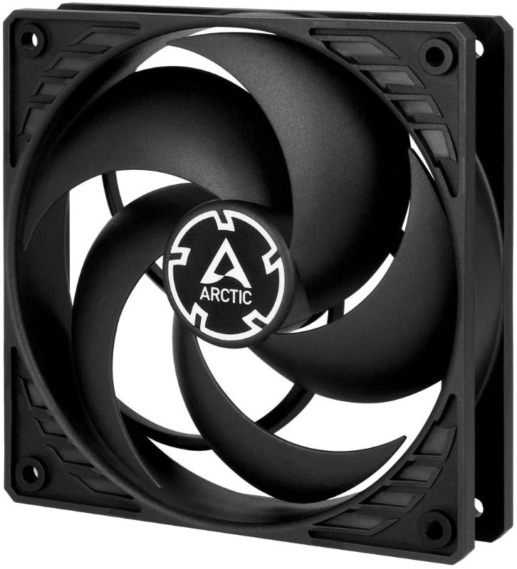 Photo 1 of ARCTIC P12 PWM - 120 mm Case Fan with PWM, Pressure-optimised, Very quiet motor, Computer, Fan Speed: 200-1800 RPM - Black/Black
