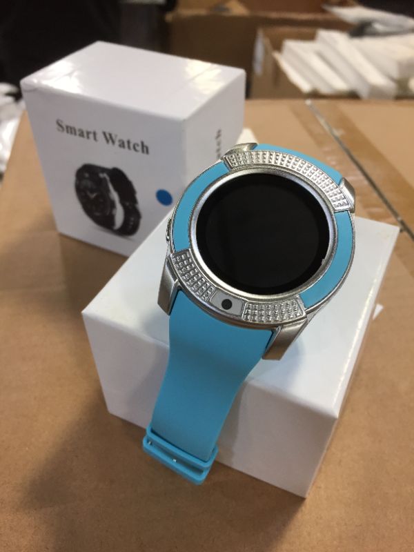 Photo 1 of 1065-V8-BLUE Model Smart Watch includes USB charging cable 