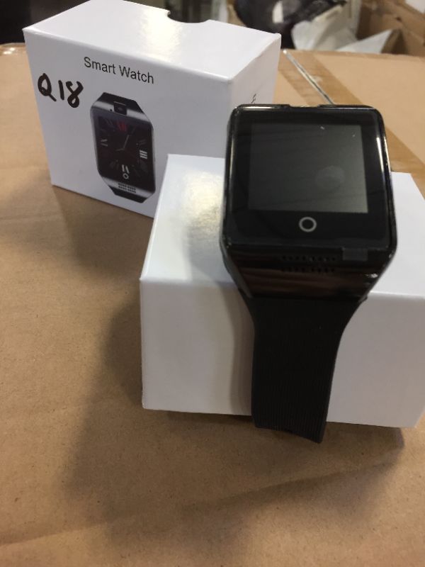 Photo 1 of 1065-Q18-BLACK Model Smart Watch includes USB charging cable 